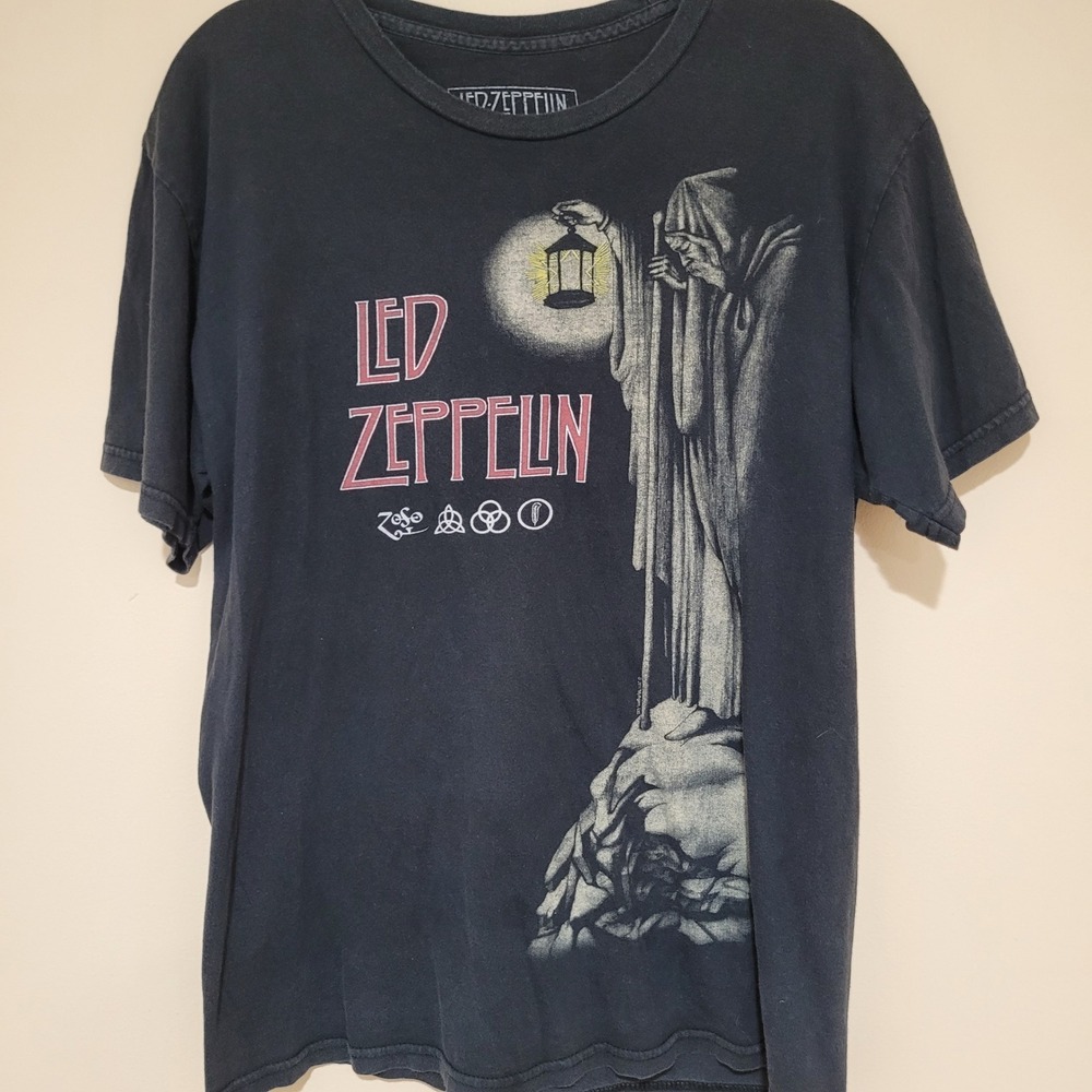 Led Zeppelin T Shirt The Hermit Official Licensed Black Medium M‎ Music Band